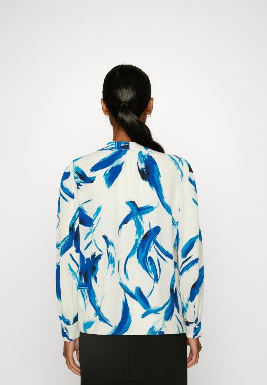 Anna Field kvinner button-down bluse hvit, blå P266L679