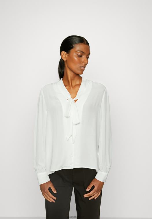 Anna Field kvinner button-down bluse off white P266L673