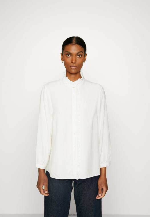 Anna Field kvinner button-down bluse off-white P266L677