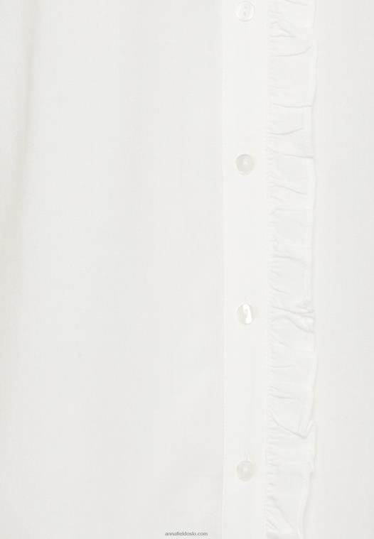 Anna Field kvinner button-down bluse off-white P266L677