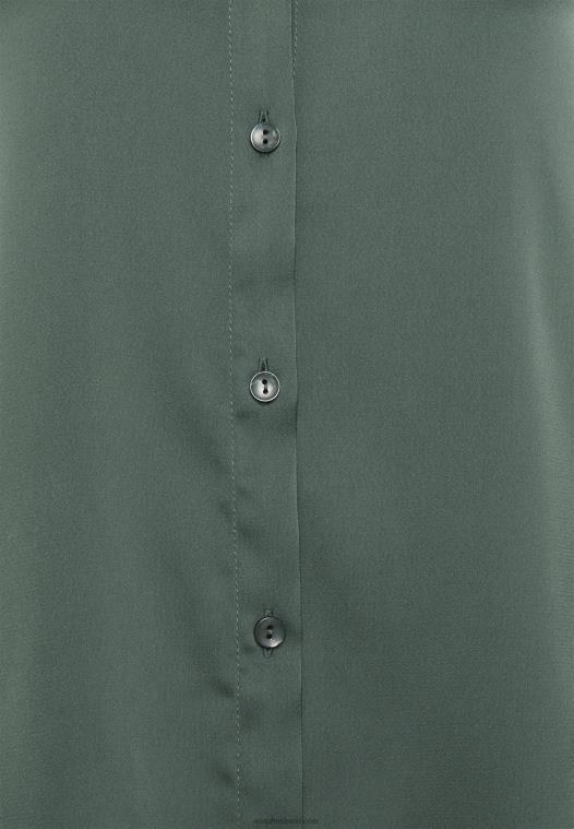 Anna Field kvinner button-down bluse oliven P266L681