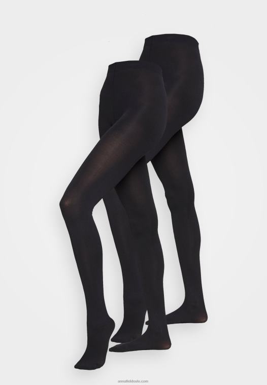 Anna Field kvinner 2 pakke 100 den tights svart P266L1099
