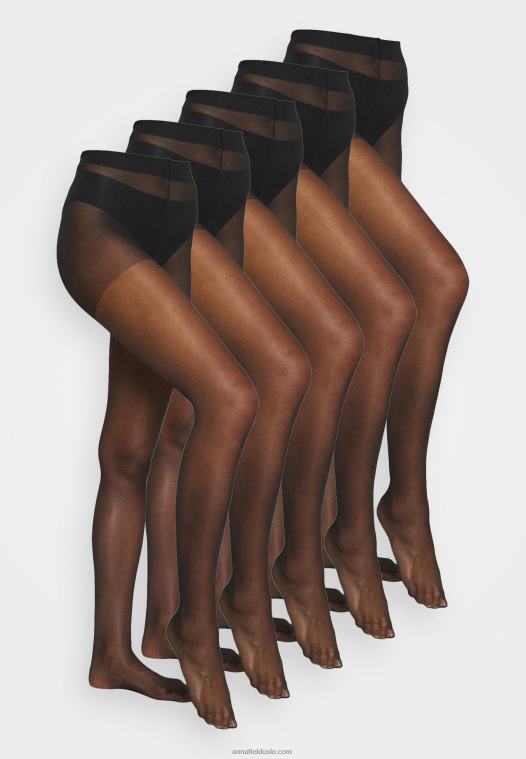 Anna Field kvinner 5pp 15 den tights svart P266L1097