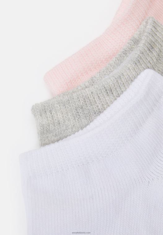 Anna Field kvinner 6 pakke sokker rosa/grå/hvit P266L1147