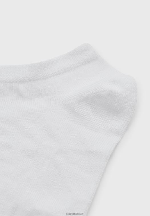 Anna Field kvinner 8 pakke sokker hvite P266L1117