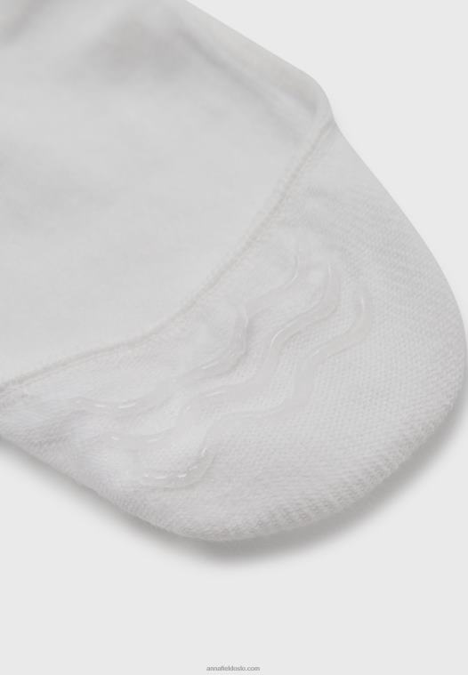 Anna Field kvinner 8-paknings treningssokker hvite P266L1155