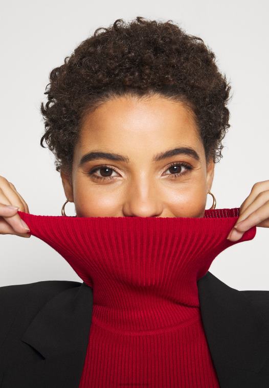 Anna Field kvinner genser rød P266L838