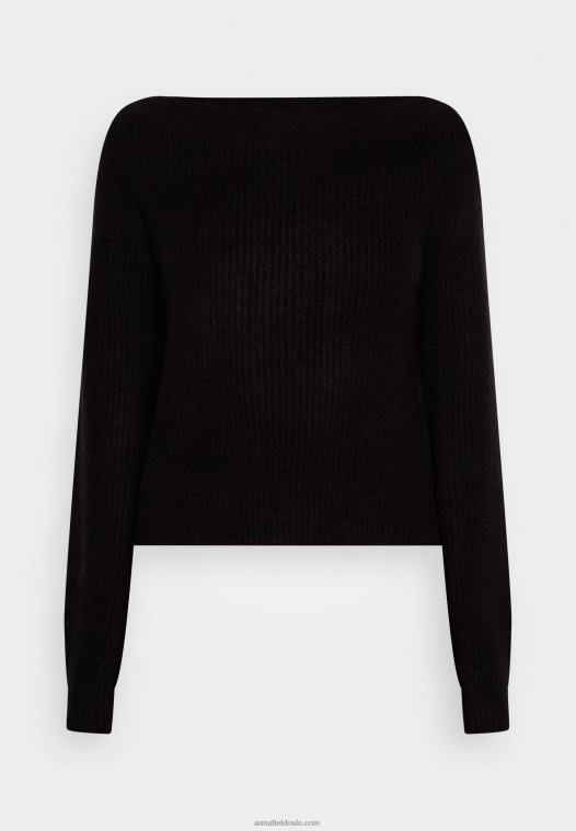 Anna Field kvinner genser svart P266L834