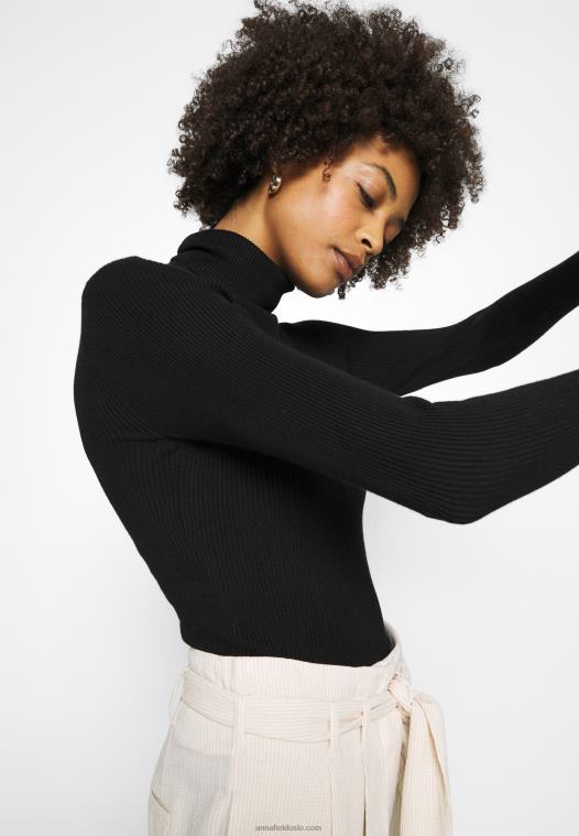 Anna Field kvinner genser svart P266L835