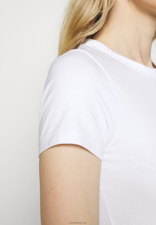 Anna Field kvinner 2 pakke basic t-skjorte hvit P266L252