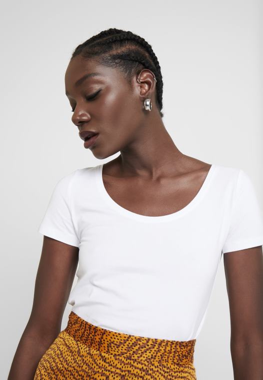 Anna Field kvinner 2 pakke basic t-skjorte hvit P266L306