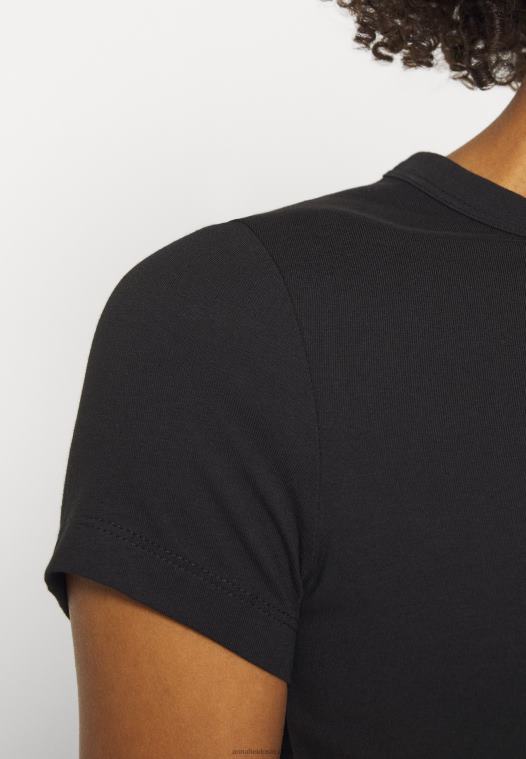 Anna Field kvinner 2 pakke basic t-skjorte hvit/svart P266L316