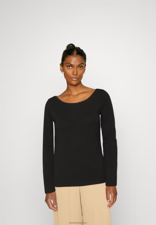 Anna Field kvinner 2 pakke langermet topp blå/svart P266L592