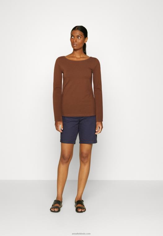 Anna Field kvinner 2 pakke langermet topp brun/hvit P266L584