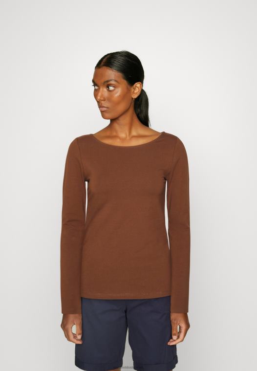 Anna Field kvinner 2 pakke langermet topp brun/hvit P266L584