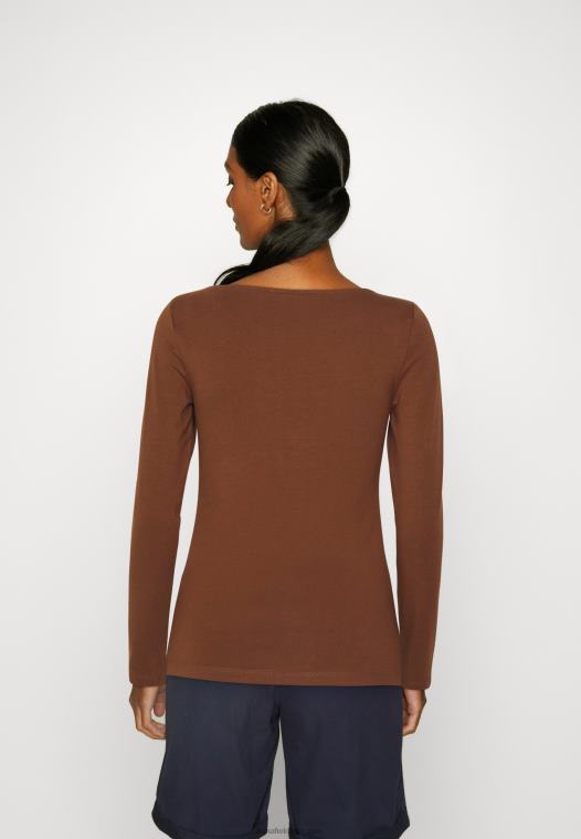 Anna Field kvinner 2 pakke langermet topp brun/hvit P266L584