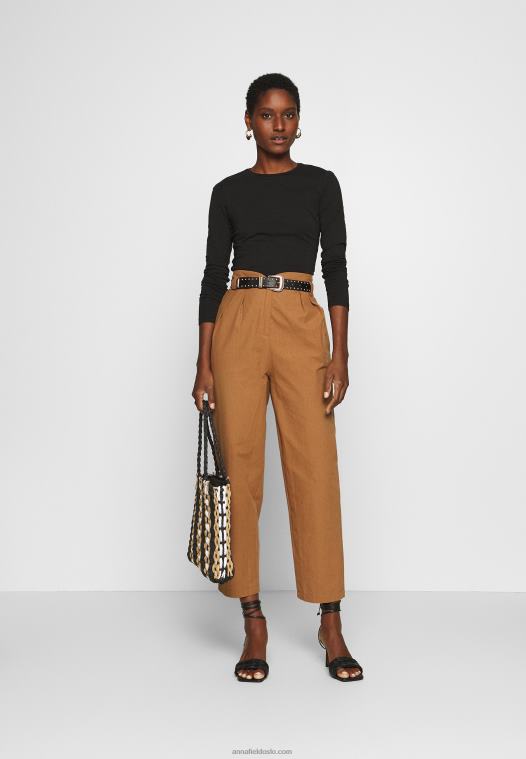 Anna Field kvinner 2 pakke langermet topp hvit/svart P266L515