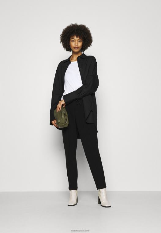 Anna Field kvinner 2 pakke langermet topp hvit/svart P266L519