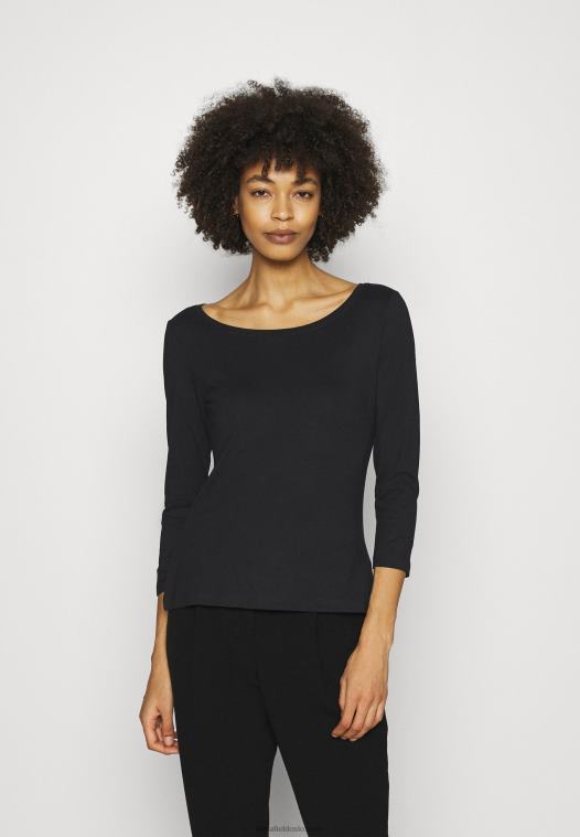 Anna Field kvinner 2 pakke langermet topp hvit/svart P266L519