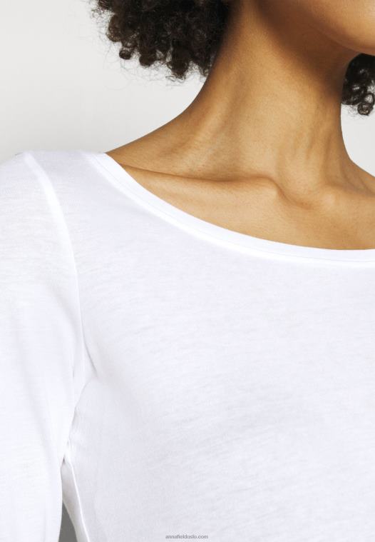 Anna Field kvinner 2 pakke langermet topp hvit/svart P266L519