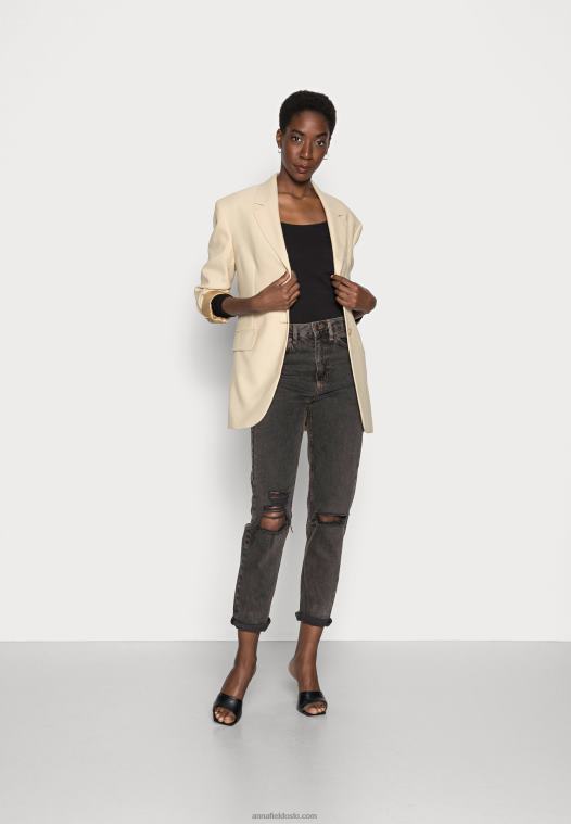 Anna Field kvinner 2 pakke langermet topp svart/svart P266L524