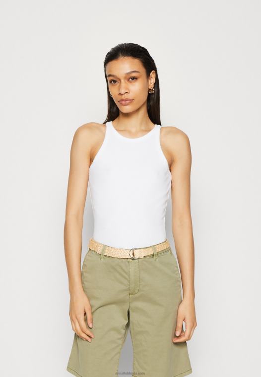 Anna Field kvinner 2 pakke topp blå/hvit/hvit P266L449