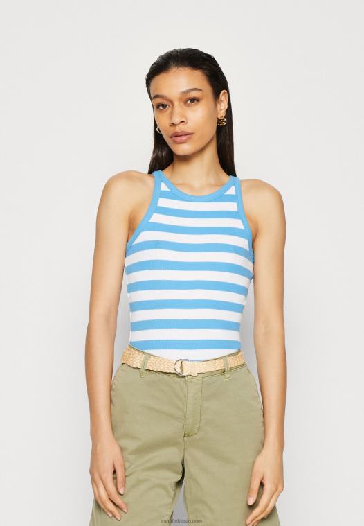 Anna Field kvinner 2 pakke topp blå/hvit/hvit P266L449