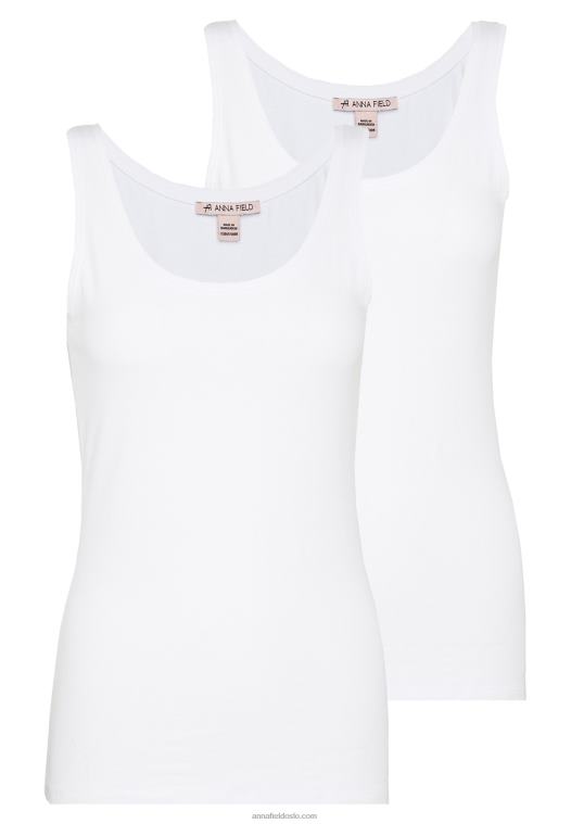 Anna Field kvinner 2 pakke topp hvit P266L404