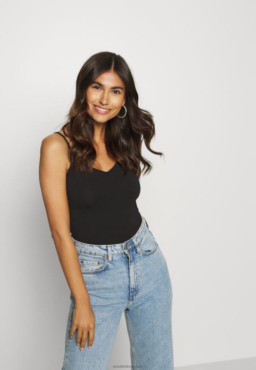 Anna Field kvinner 2 pakke topp hvit/svart P266L507