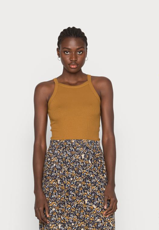 Anna Field kvinner 2 pakke topp svart/khaki P266L401