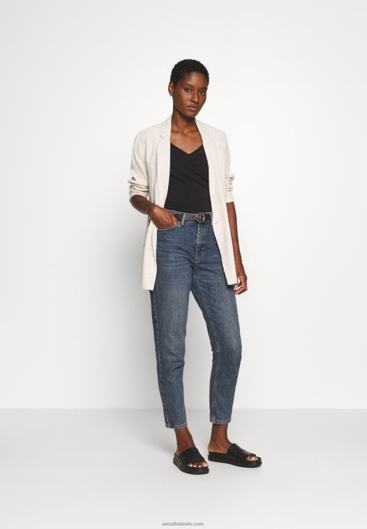 Anna Field kvinner 2 pakke topp svart/svart P266L471