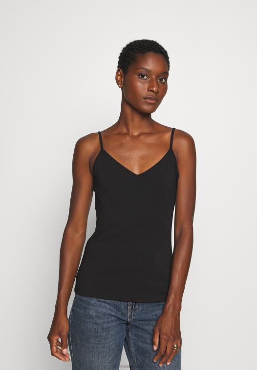 Anna Field kvinner 2 pakke topp svart/svart P266L471