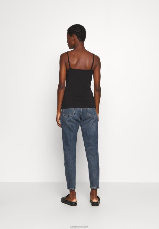 Anna Field kvinner 2 pakke topp svart/svart P266L471