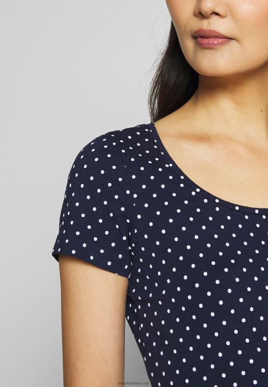 Anna Field kvinner 2er-paknings t-skjorte marine/hvit P266L329