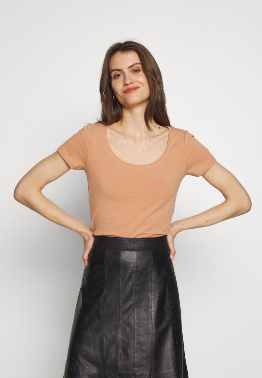 Anna Field kvinner 3 pack basic t-skjorte hvit/camel/svart P266L380