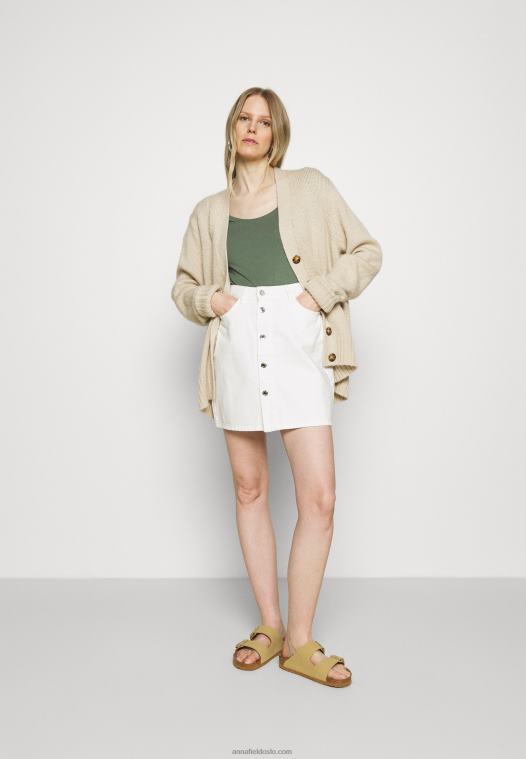 Anna Field kvinner 3 pack basic t-skjorte hvit/flekket lys grå/lysegrønn P266L342