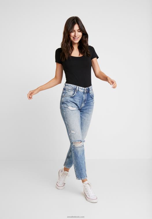 Anna Field kvinner 3 pack basic t-skjorte hvit/svart/mørk grå P266L312