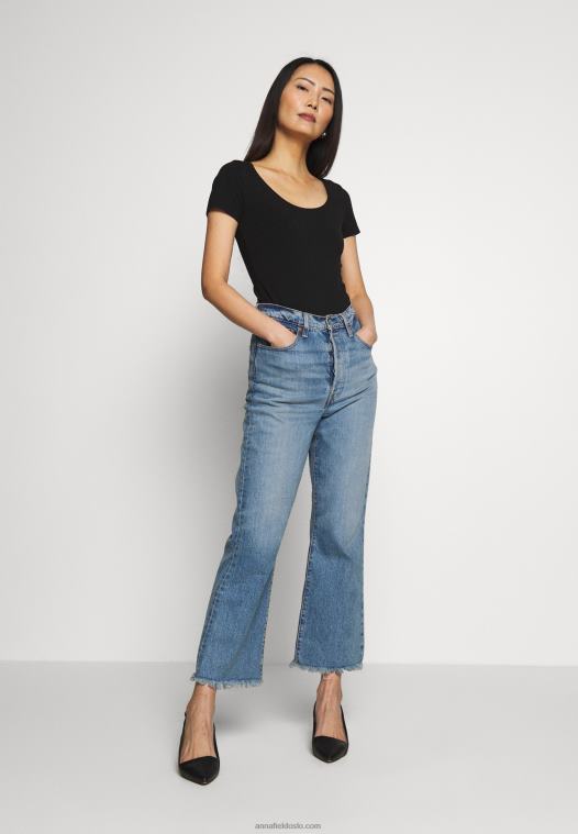 Anna Field kvinner 3-pack basic t-skjorte svart P266L273