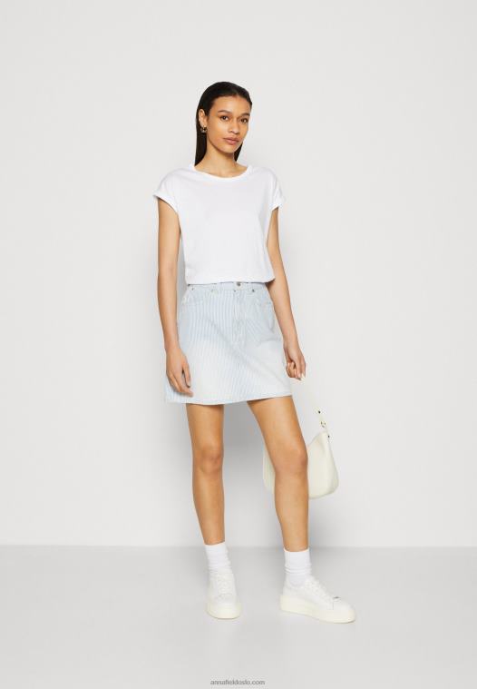 Anna Field kvinner 3-paks basic t-skjorte hvit/flekket lys grå P266L344