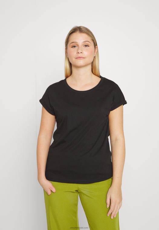 Anna Field kvinner 3-paks basic t-skjorte mørk rød/hvit/svart P266L352