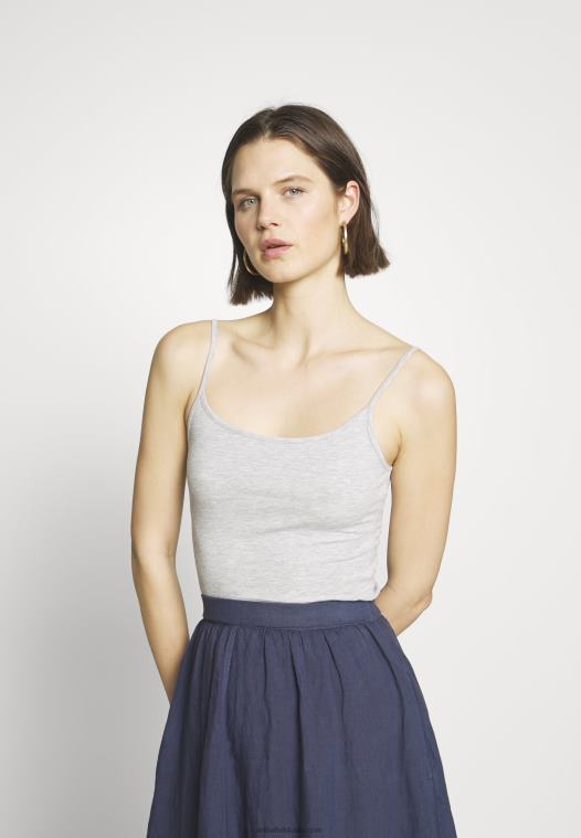 Anna Field kvinner 3er pakke topp hvit/marine/lys grå P266L484