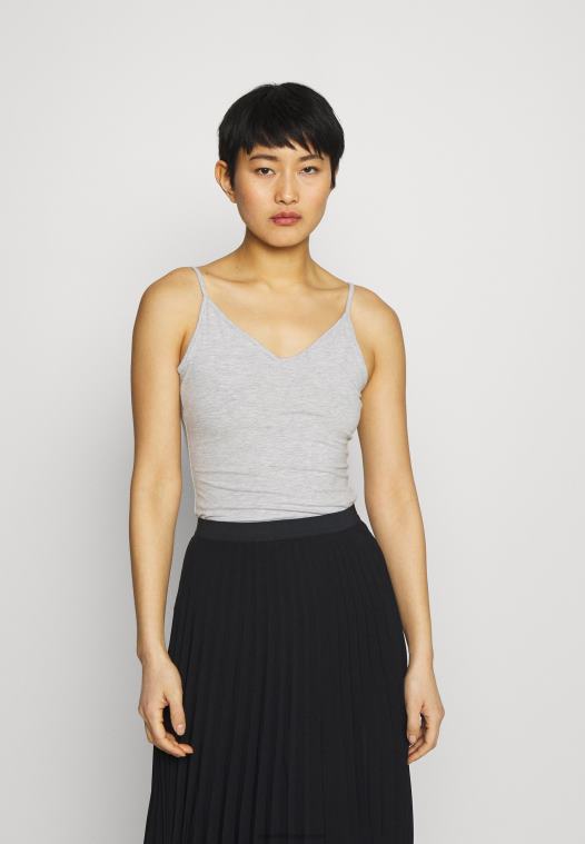 Anna Field kvinner 5 pakk topp svart/hvit/flekket lysegrå P266L481