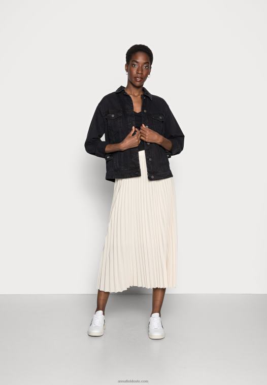 Anna Field kvinner basic langermet topp svart P266L594