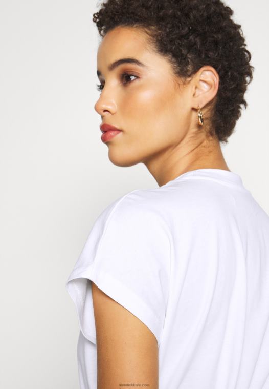 Anna Field kvinner basic t-skjorte hvit P266L246