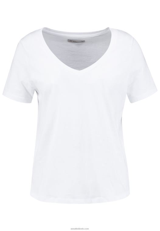 Anna Field kvinner basic t-skjorte hvit P266L247