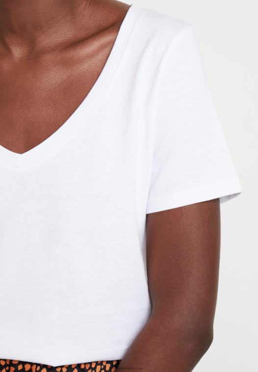 Anna Field kvinner basic t-skjorte hvit P266L247