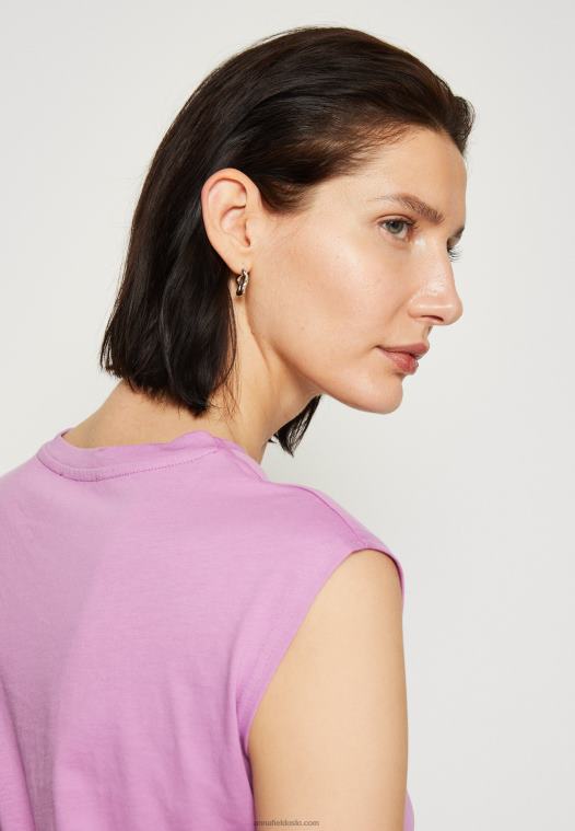Anna Field kvinner basic t-skjorte lilla P266L363