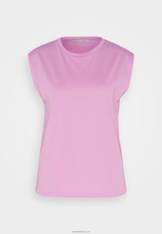 Anna Field kvinner basic t-skjorte lilla P266L363
