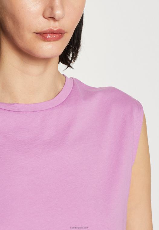 Anna Field kvinner basic t-skjorte lilla P266L363