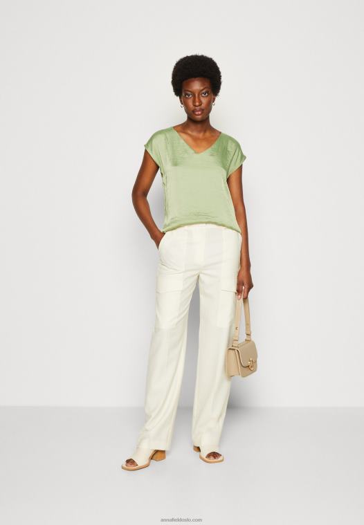 Anna Field kvinner basic t-skjorte oliven P266L315